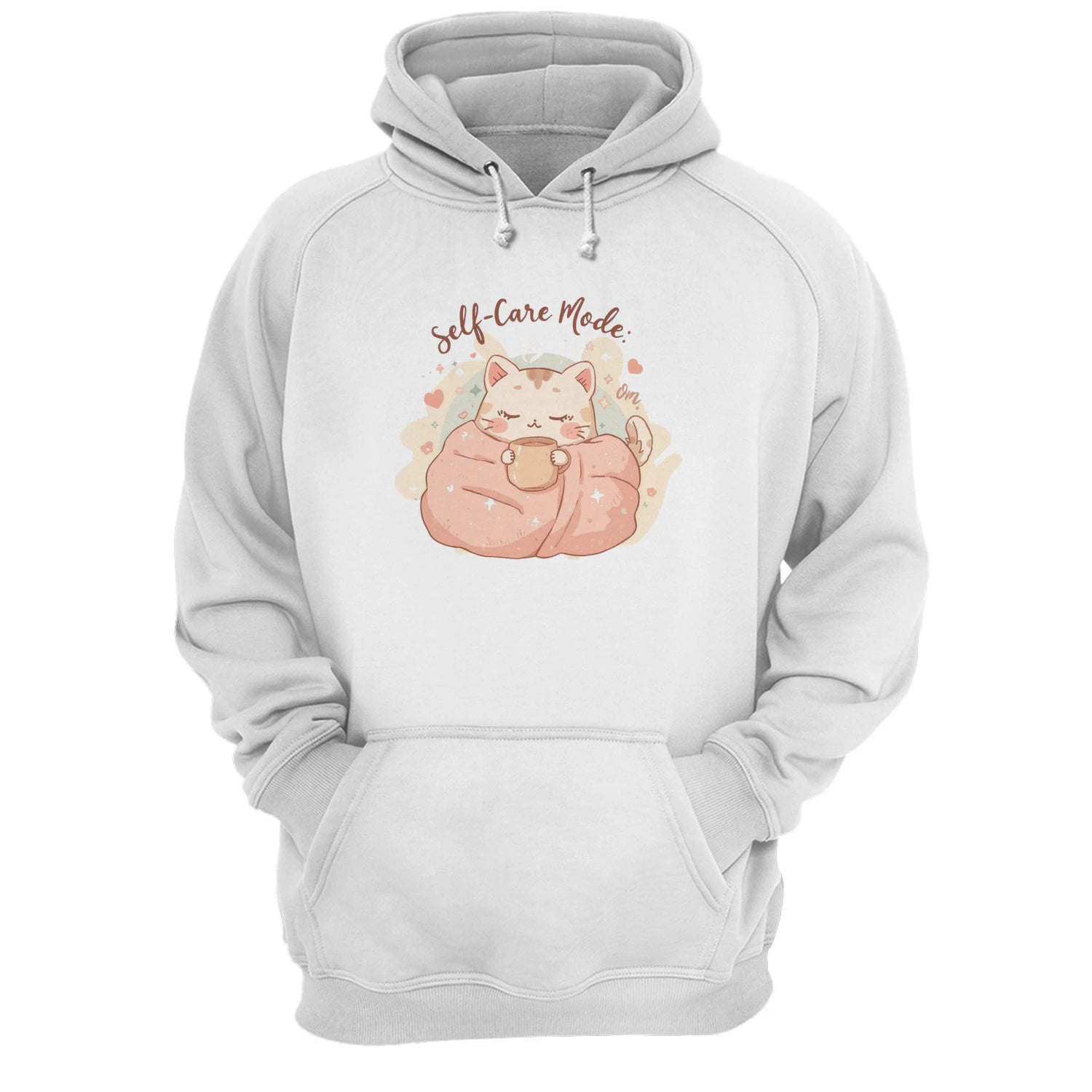 Self-Care Mode On Hoodie – Cozy Kawaii Pastel Sweatshirt by Stitrix.
