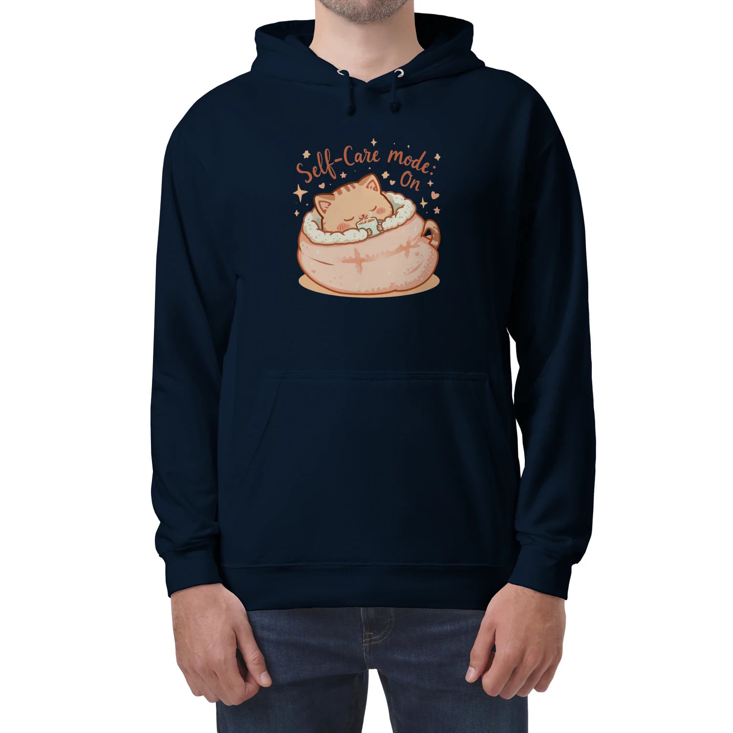 Cute Self-Care Hoodie | “Self-Care Mode: On” Cozy Kawaii Design by Stitrix.
