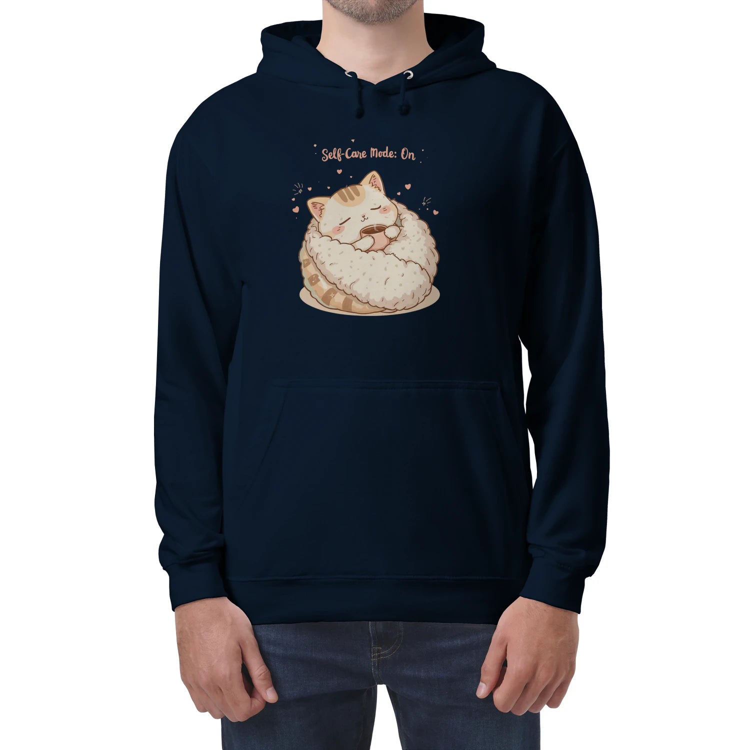 Stitrix Pastel Hoodie | “Self-Care Mode: On” Cute Cozy Gift for Her.