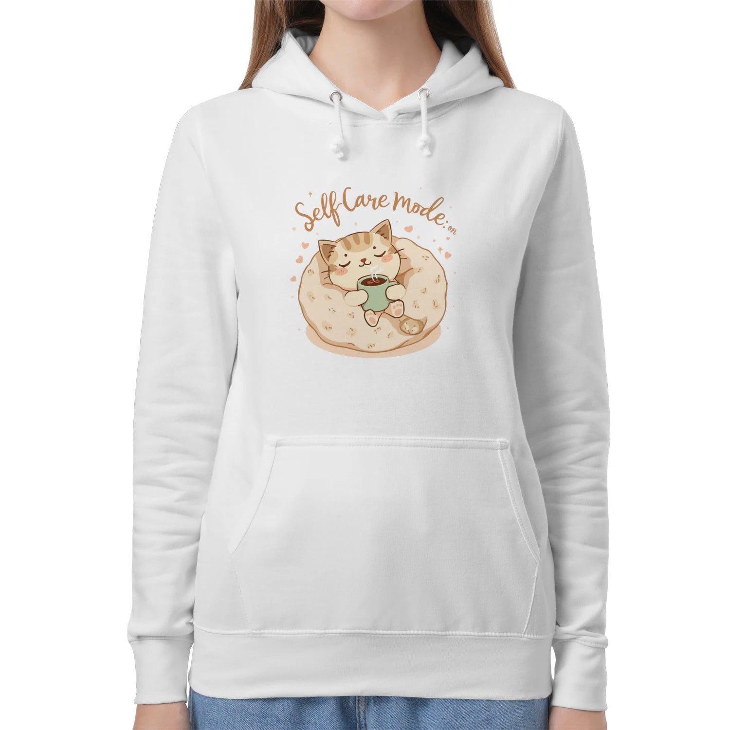 Stitrix Cozy Hoodie | Self-Care Mode On – Wholesome Kawaii Sweatshirt.