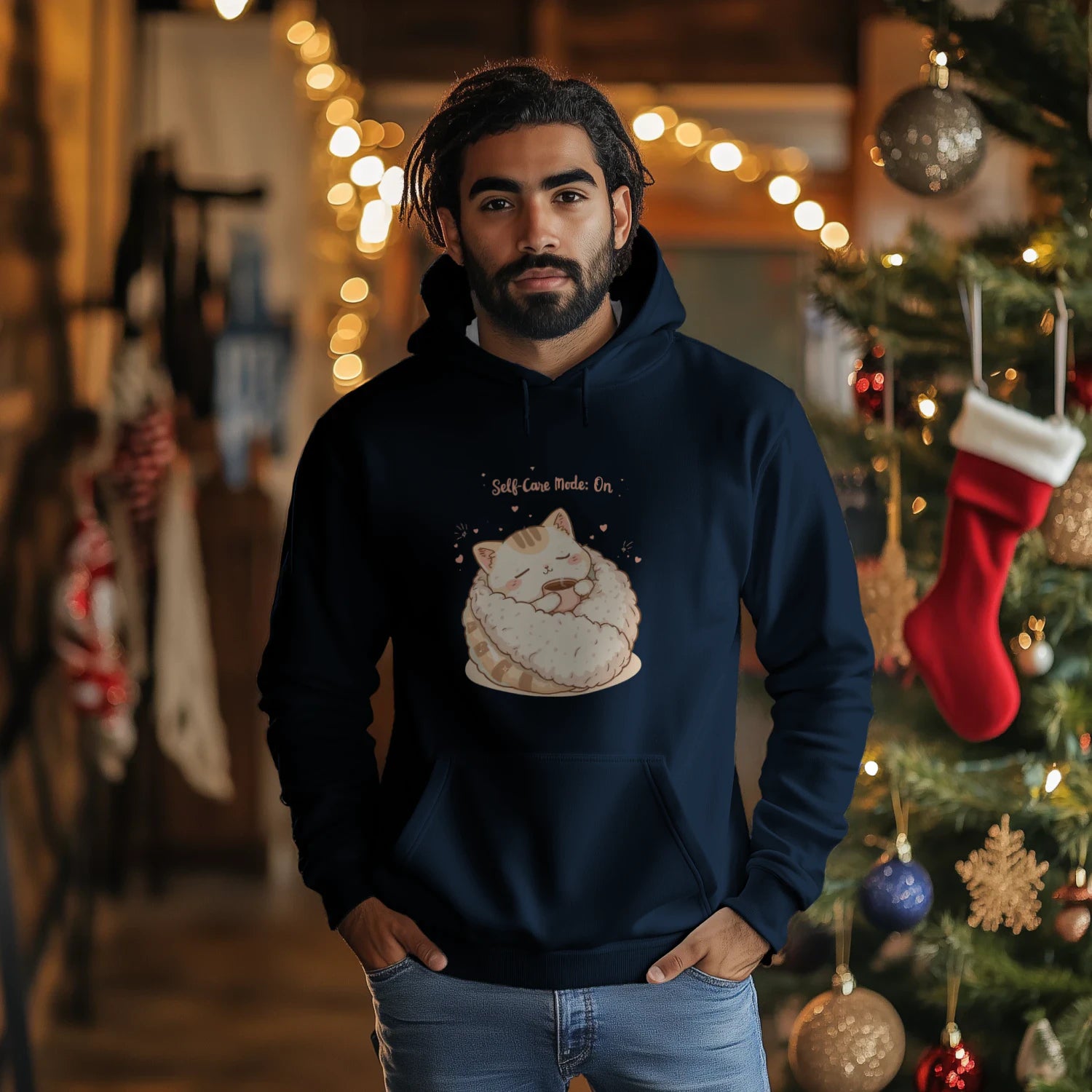 Stitrix Pastel Hoodie | “Self-Care Mode: On” Cute Cozy Gift for Her.