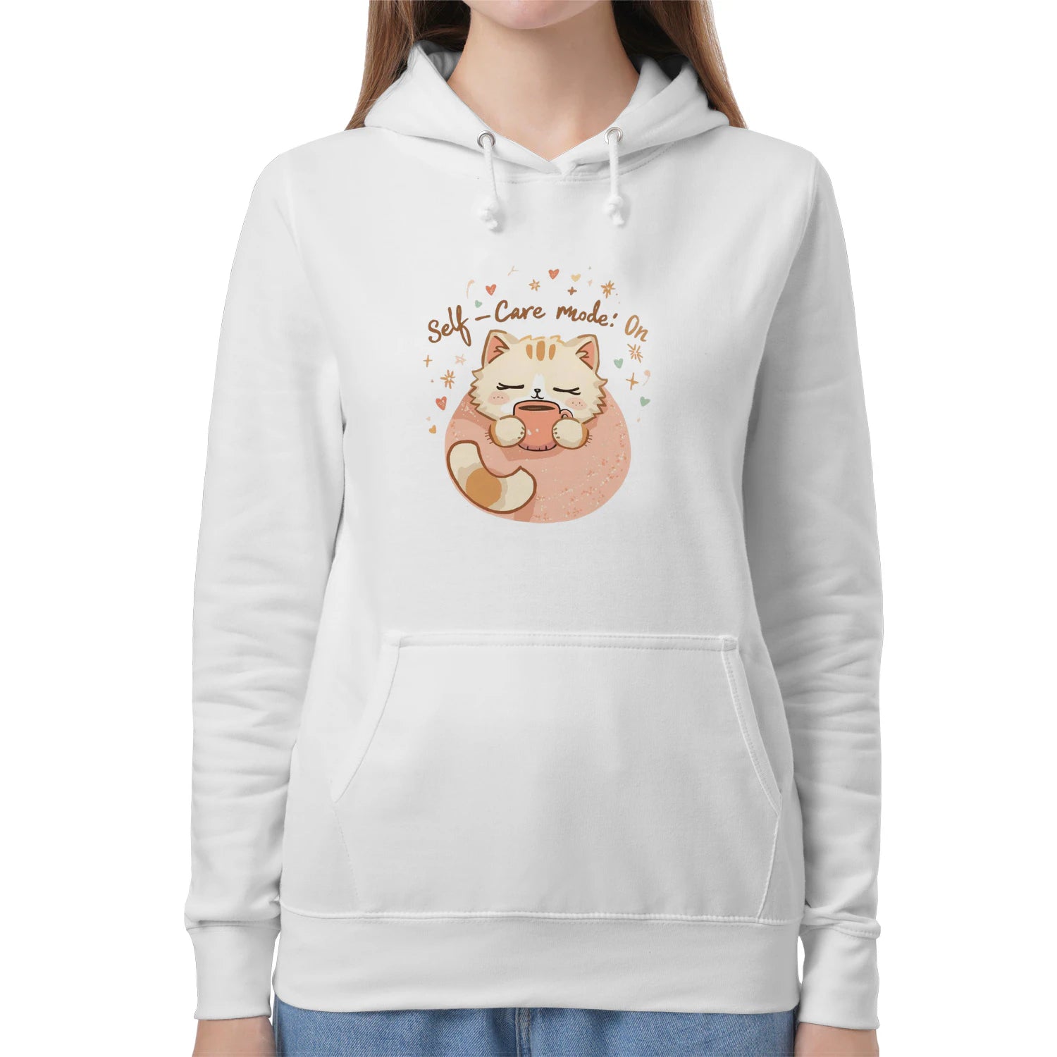 Stitrix Kawaii Hoodie | “Self-Care Mode: On” Cozy Aesthetic Apparel.