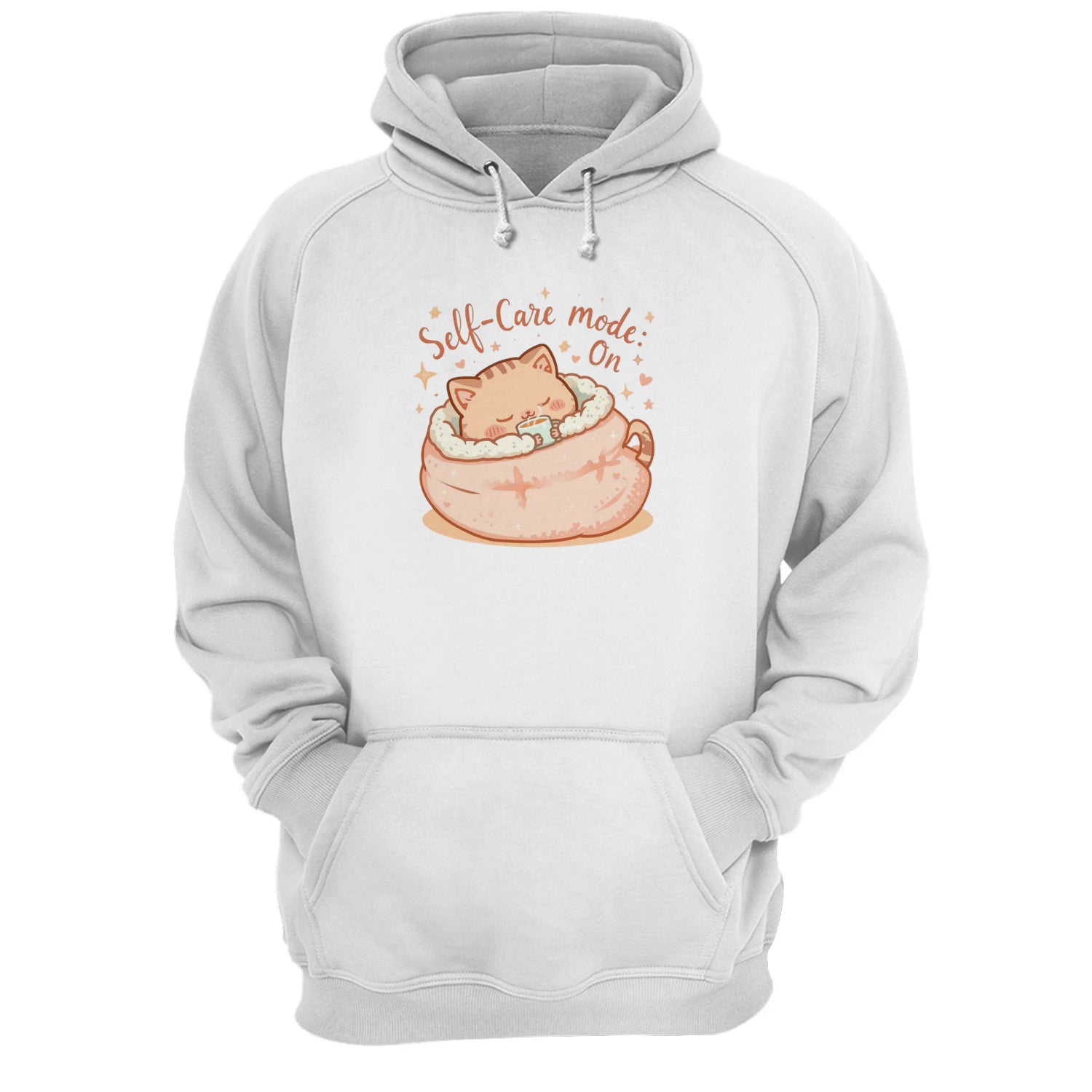 Cute Self-Care Hoodie | “Self-Care Mode: On” Cozy Kawaii Design by Stitrix.