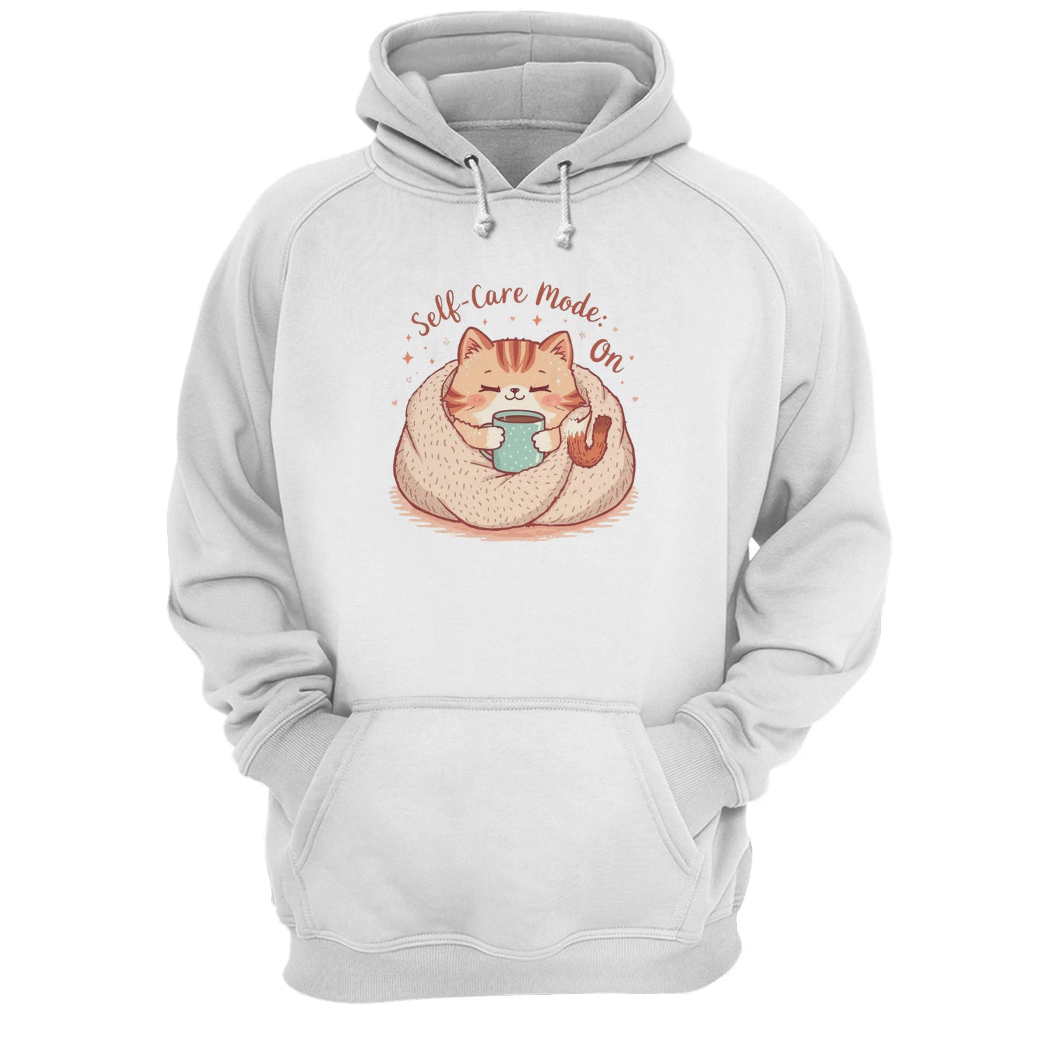 Self-Care Mode: On Sweatshirt | Cozy Mental Health Hoodie by Stitrix.