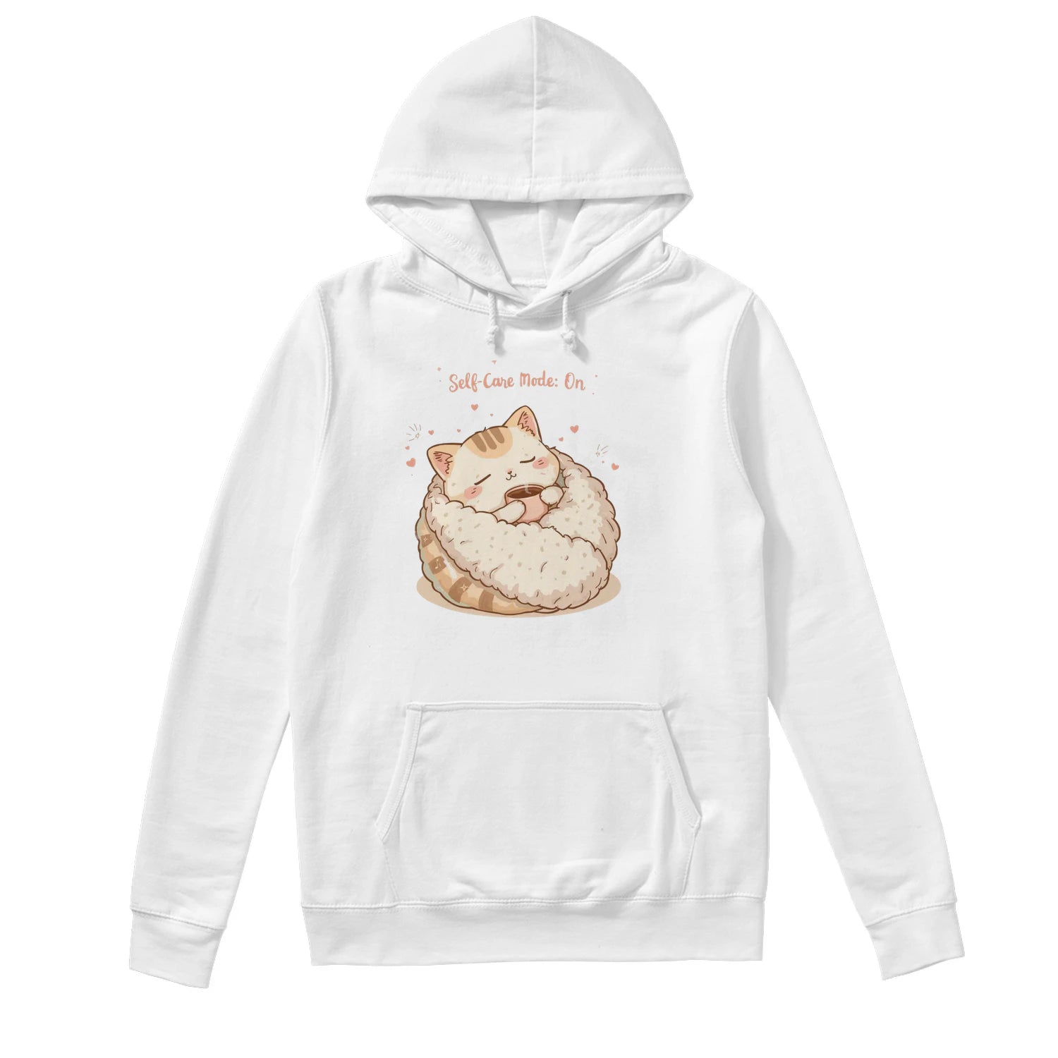 Stitrix Pastel Hoodie | “Self-Care Mode: On” Cute Cozy Gift for Her.