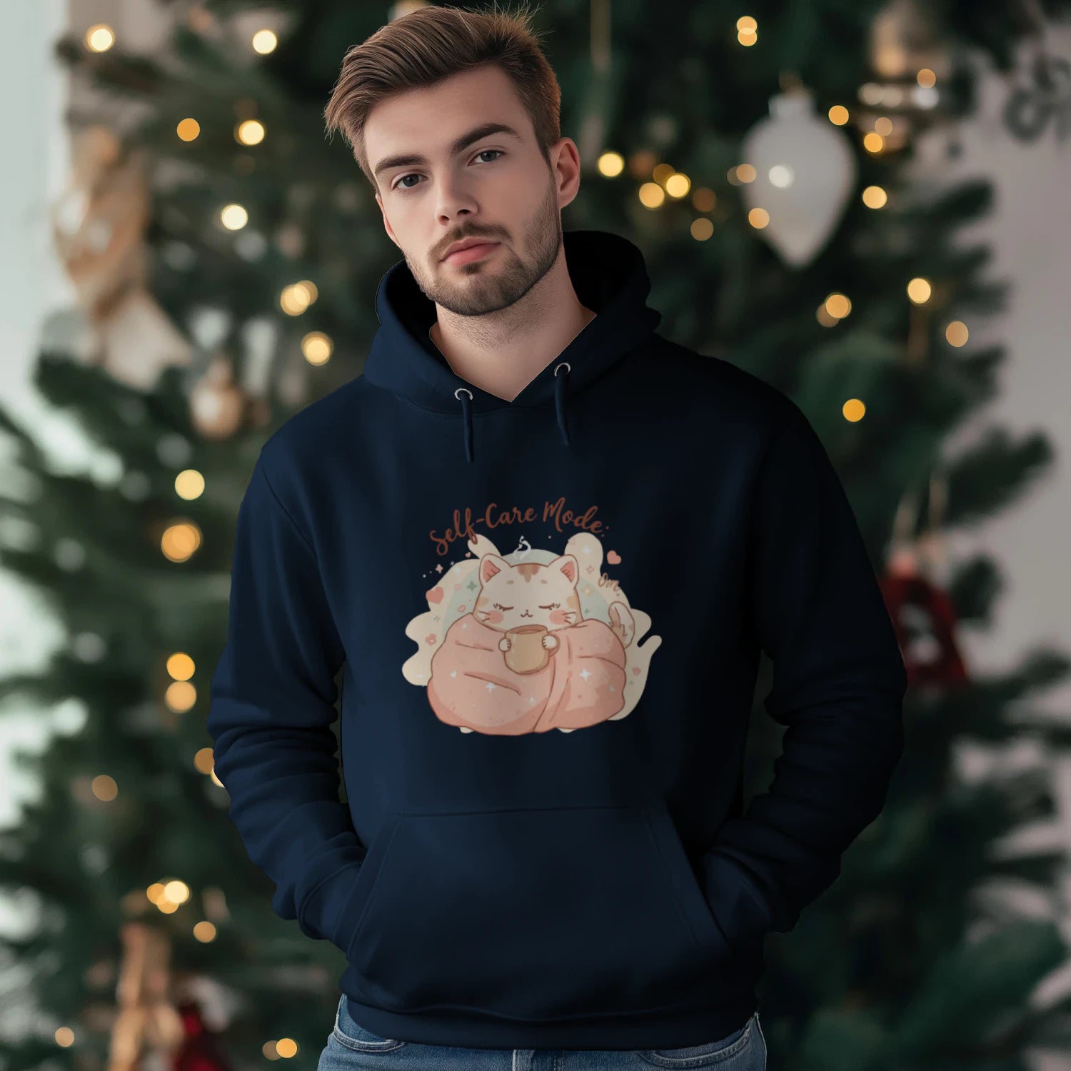 Self-Care Mode On Hoodie – Cozy Kawaii Pastel Sweatshirt by Stitrix.