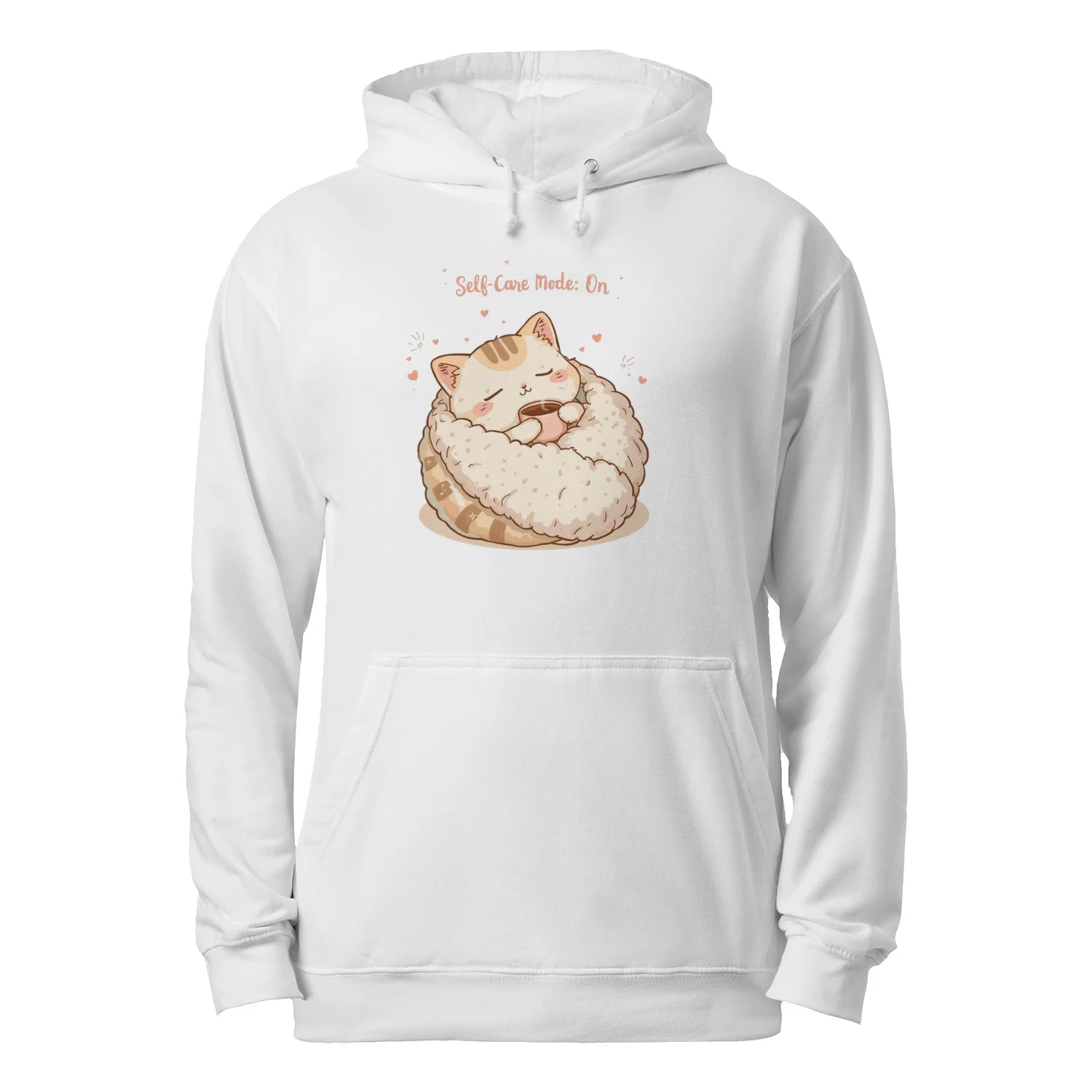 Stitrix Pastel Hoodie | “Self-Care Mode: On” Cute Cozy Gift for Her.