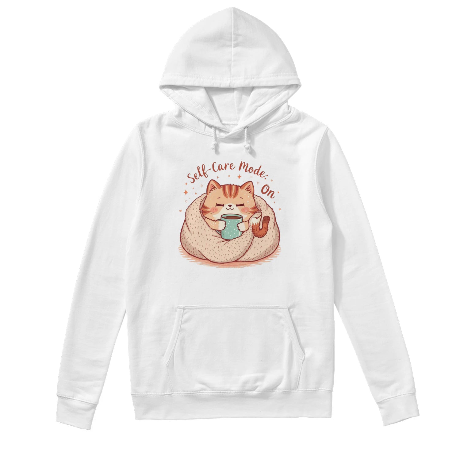 Self-Care Mode: On Sweatshirt | Cozy Mental Health Hoodie by Stitrix.