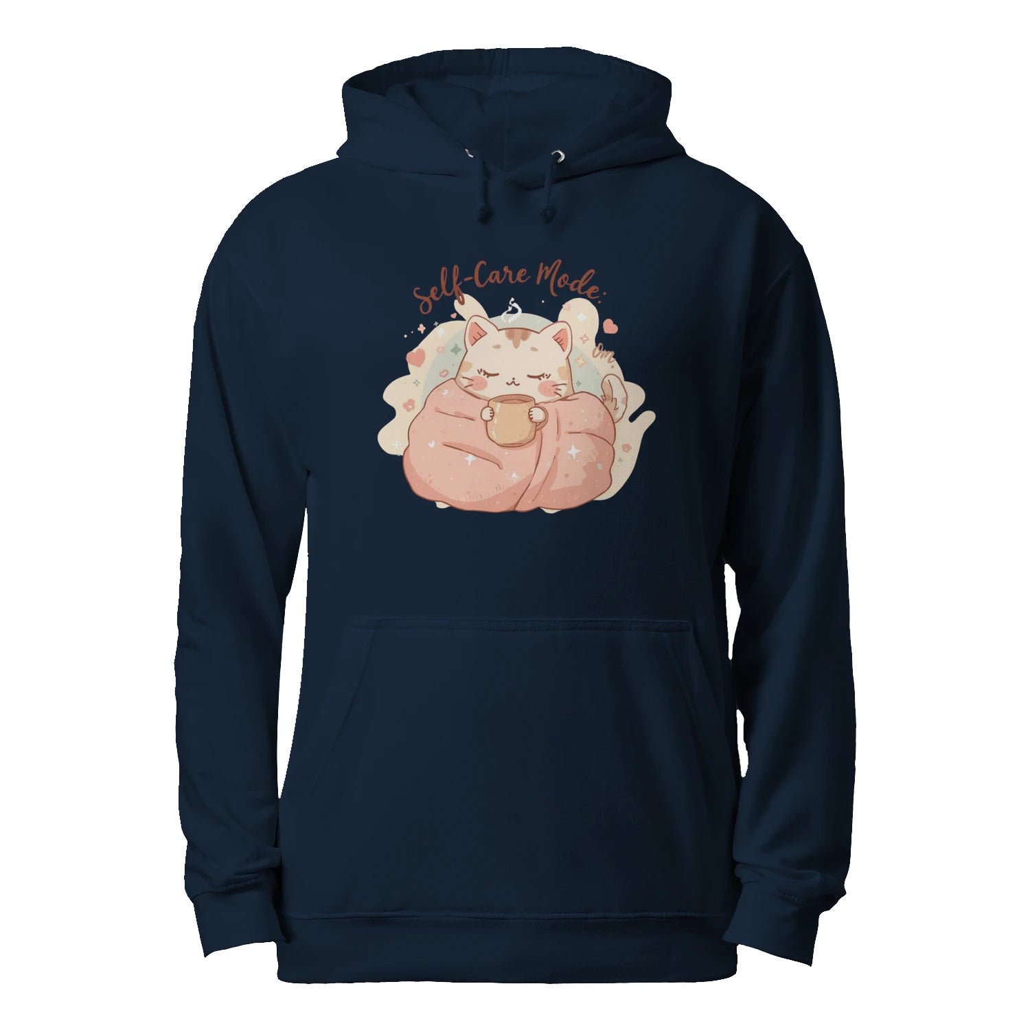 Self-Care Mode On Hoodie – Cozy Kawaii Pastel Sweatshirt by Stitrix.