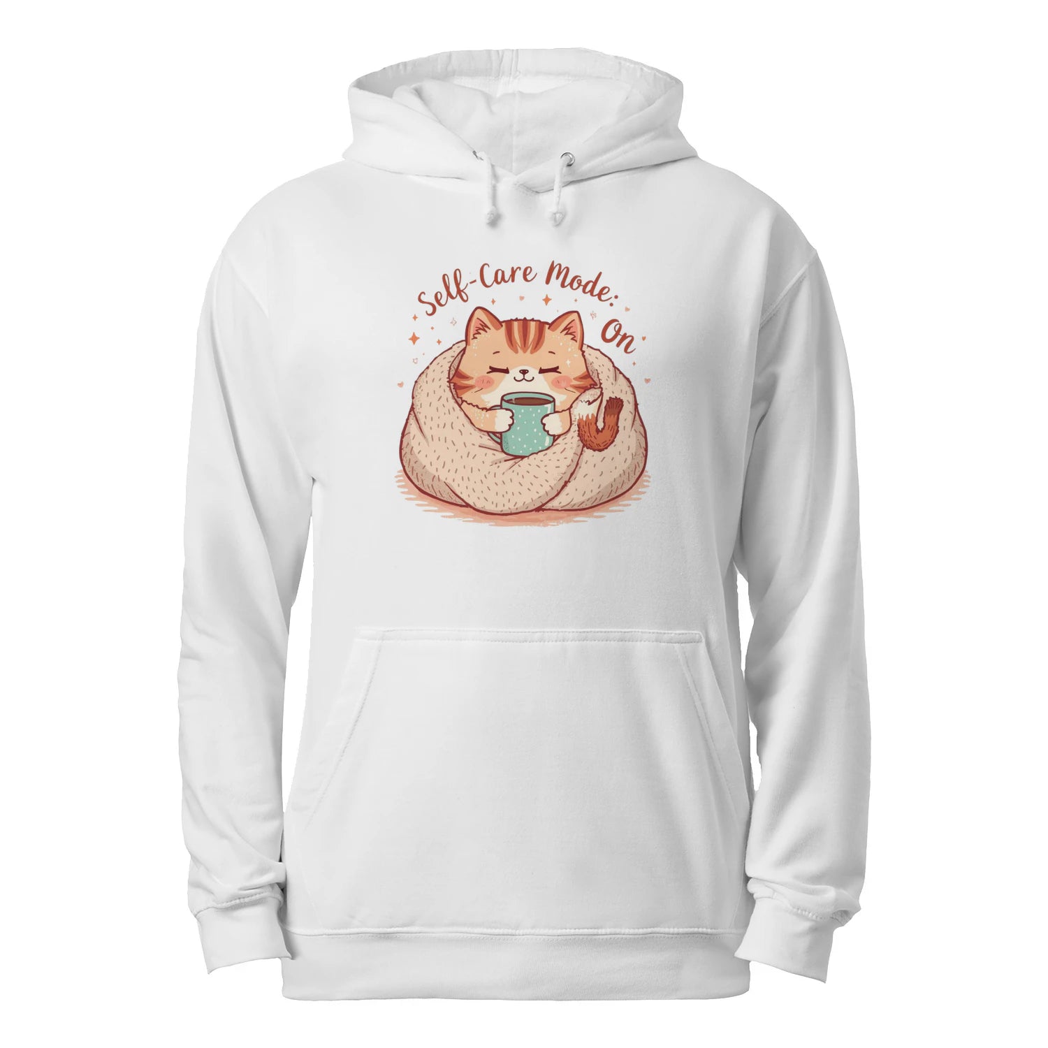Self-Care Mode: On Sweatshirt | Cozy Mental Health Hoodie by Stitrix.