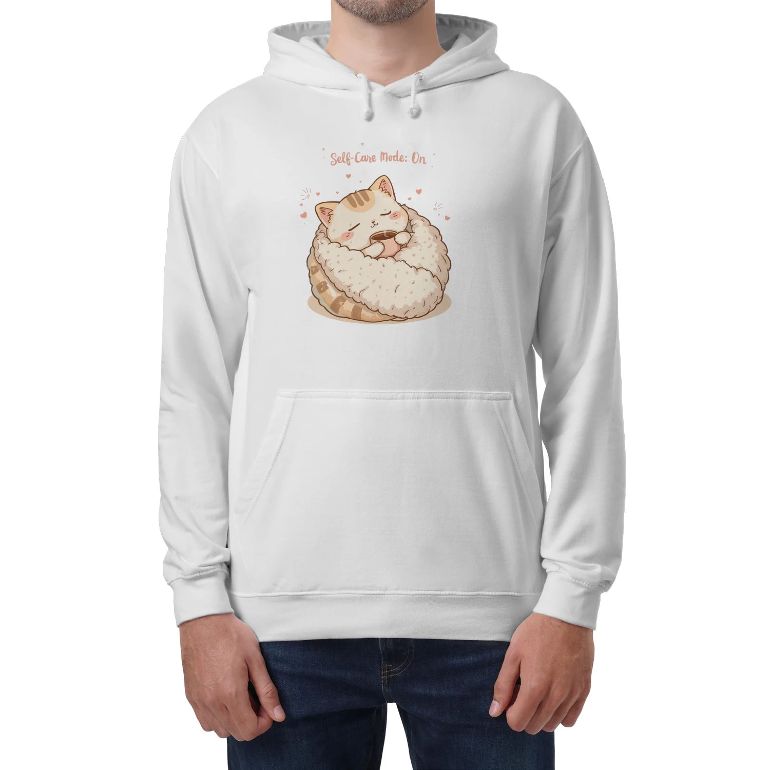 Stitrix Pastel Hoodie | “Self-Care Mode: On” Cute Cozy Gift for Her.