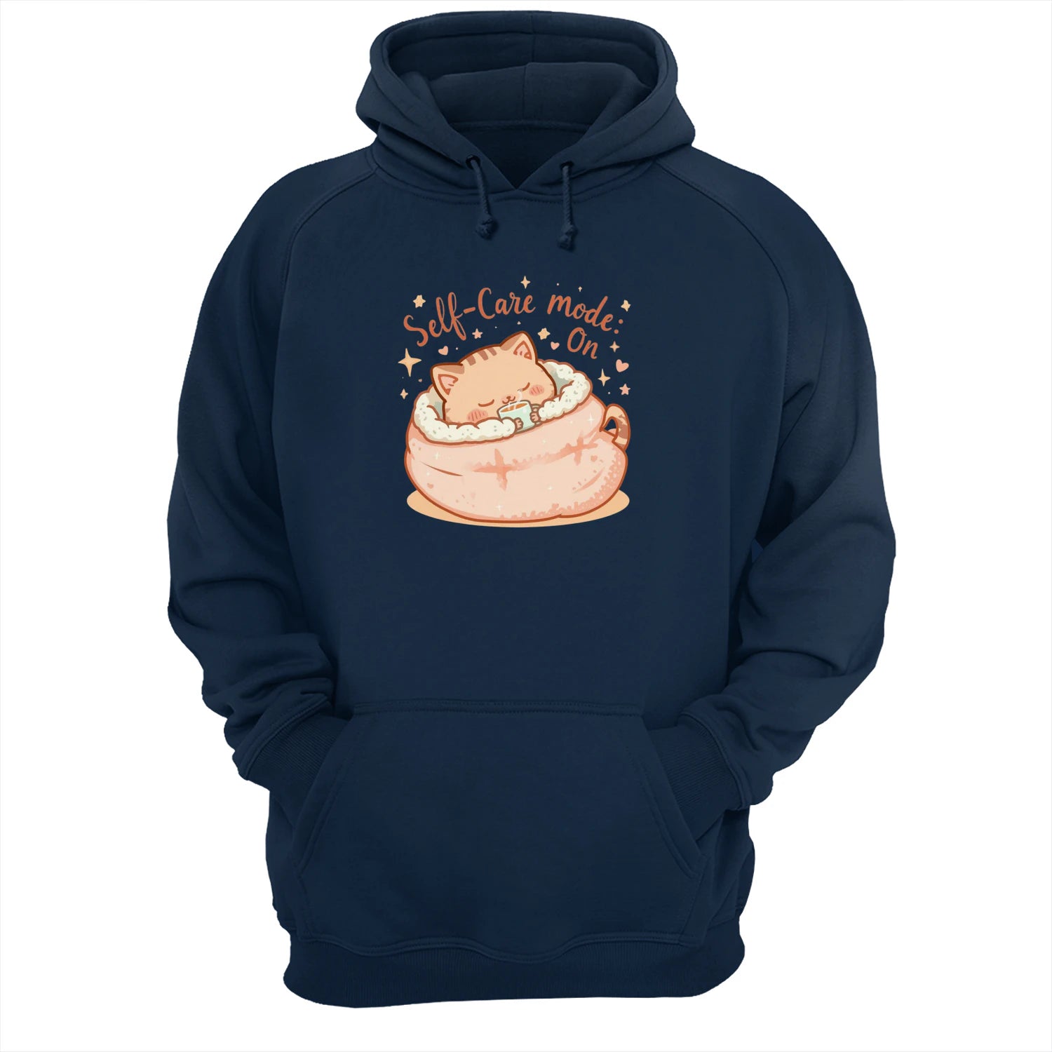Cute Self-Care Hoodie | “Self-Care Mode: On” Cozy Kawaii Design by Stitrix.