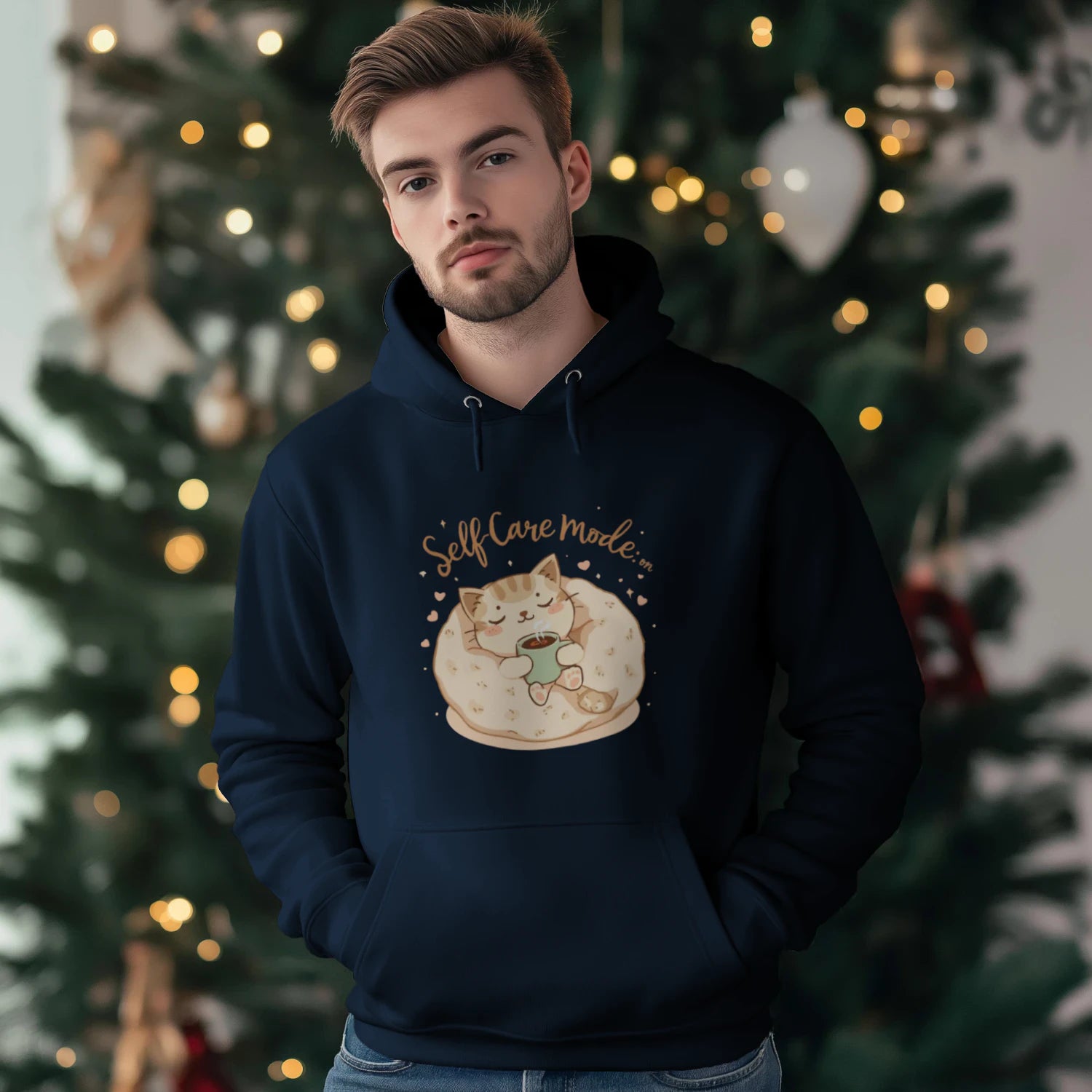 Stitrix Cozy Hoodie | Self-Care Mode On – Wholesome Kawaii Sweatshirt.