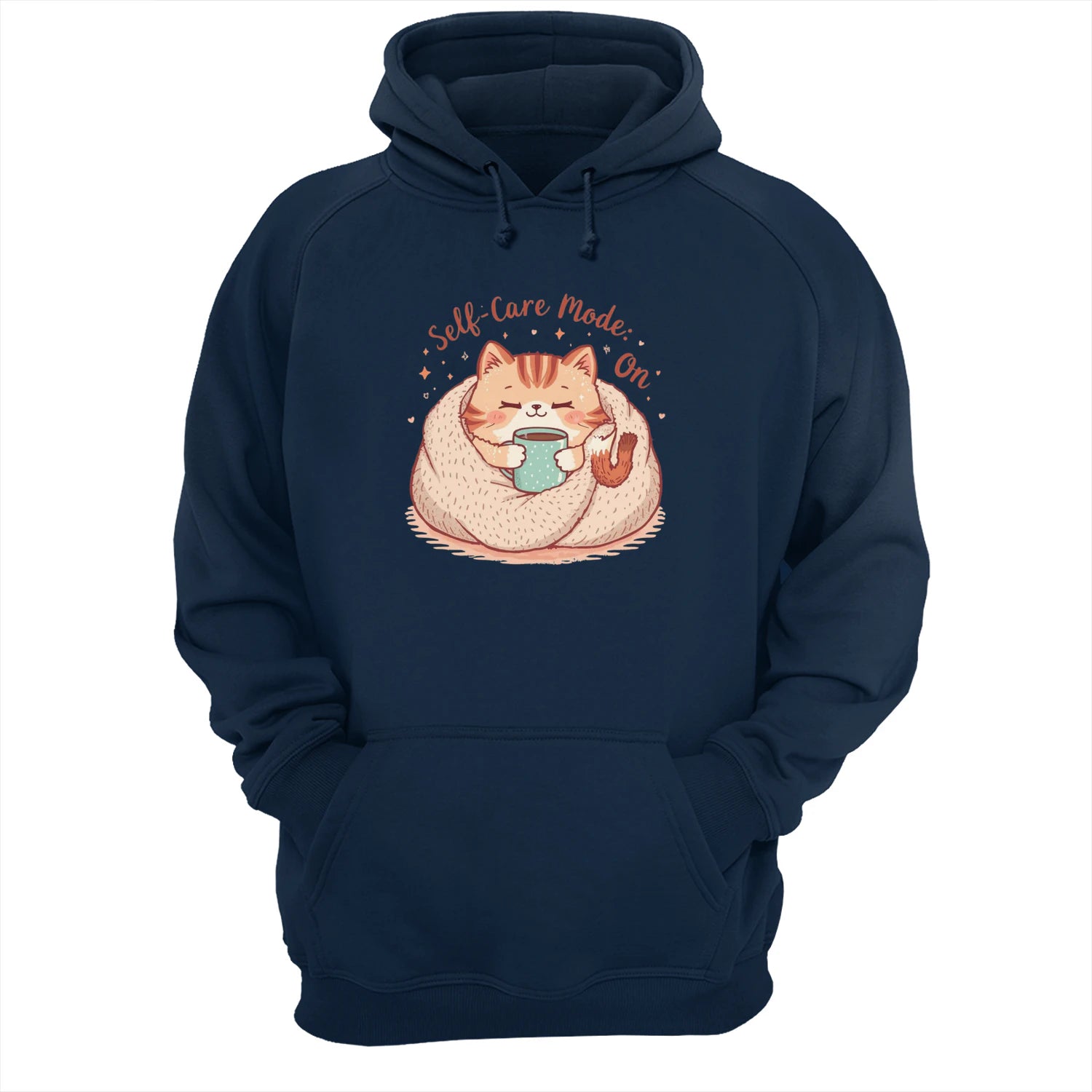 Self-Care Mode: On Sweatshirt | Cozy Mental Health Hoodie by Stitrix.