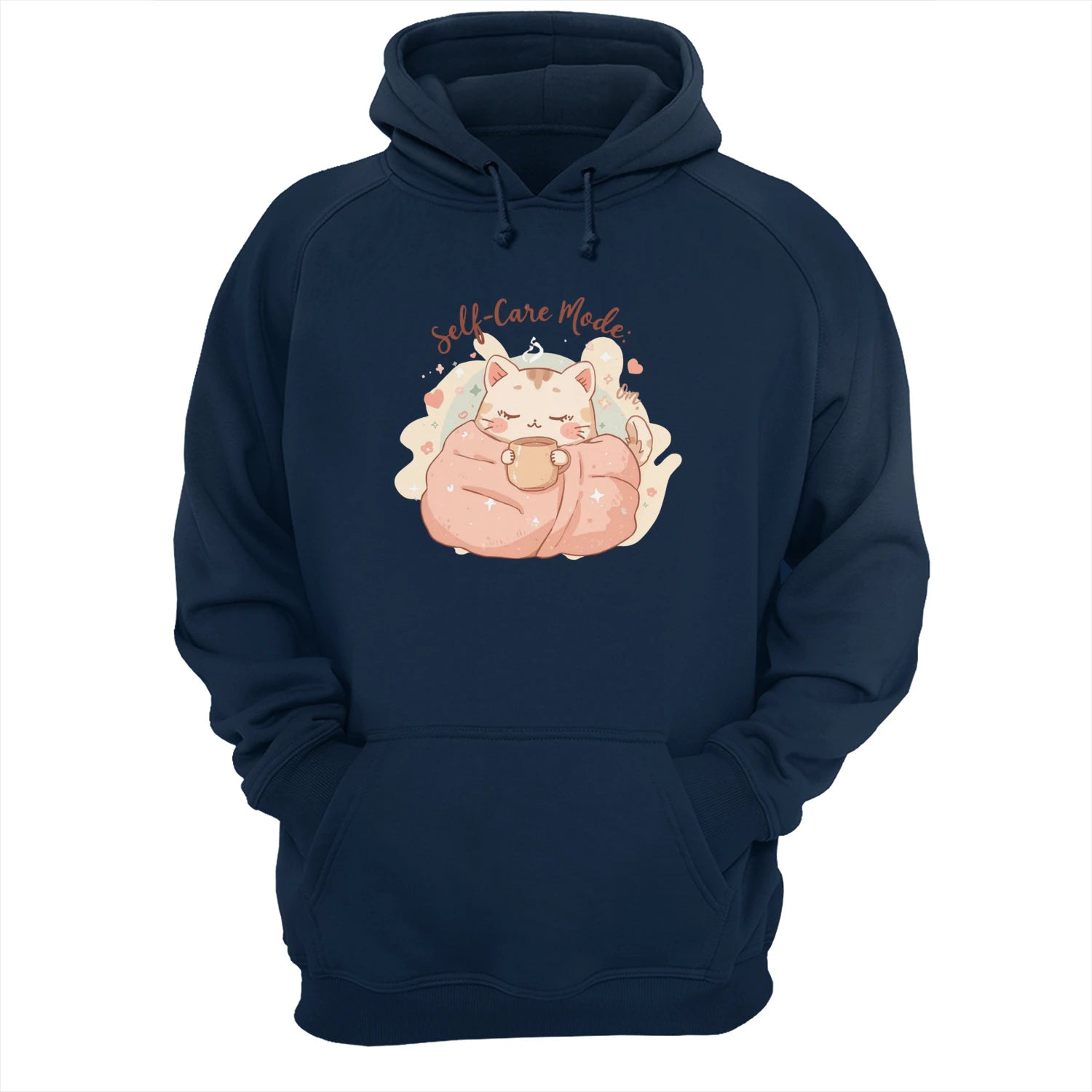 Self-Care Mode On Hoodie – Cozy Kawaii Pastel Sweatshirt by Stitrix.