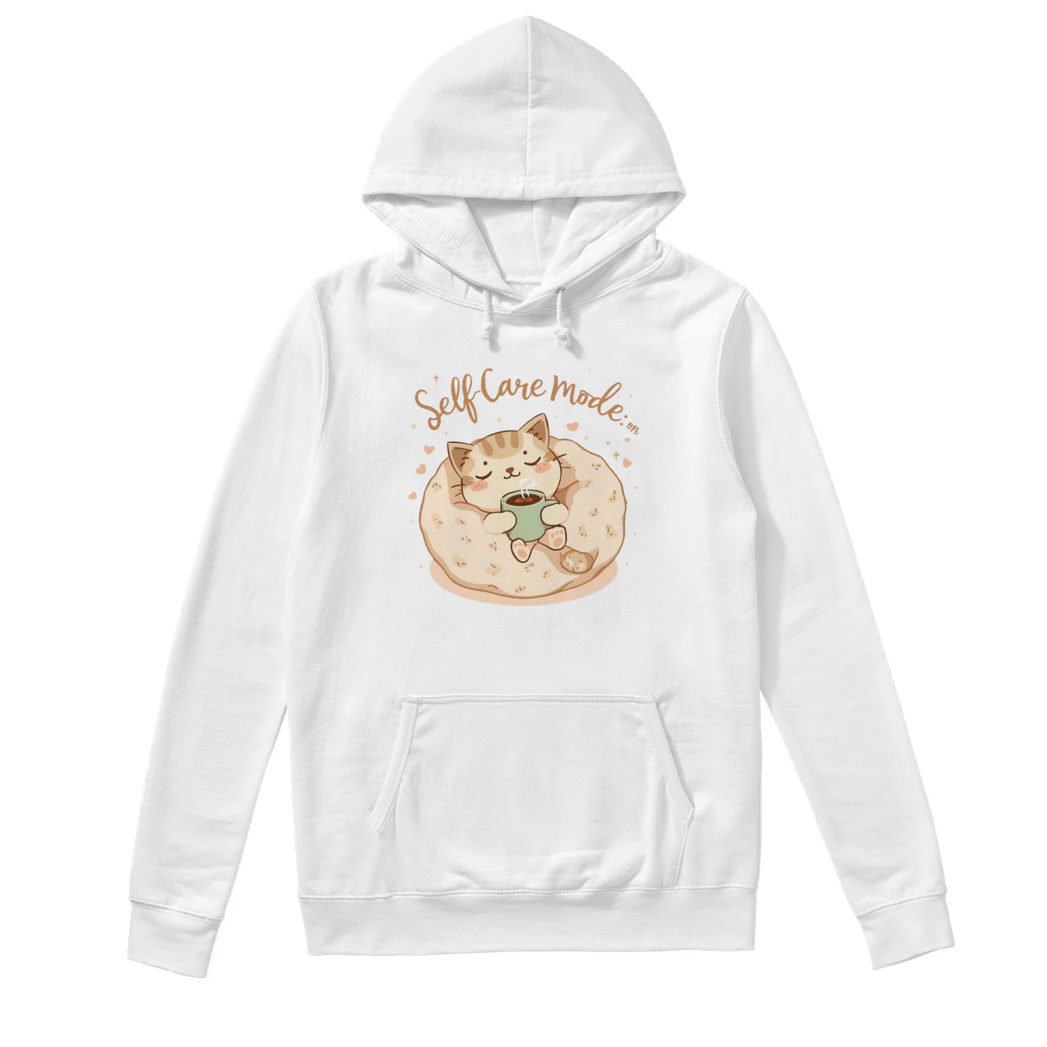 Stitrix Cozy Hoodie | Self-Care Mode On – Wholesome Kawaii Sweatshirt.