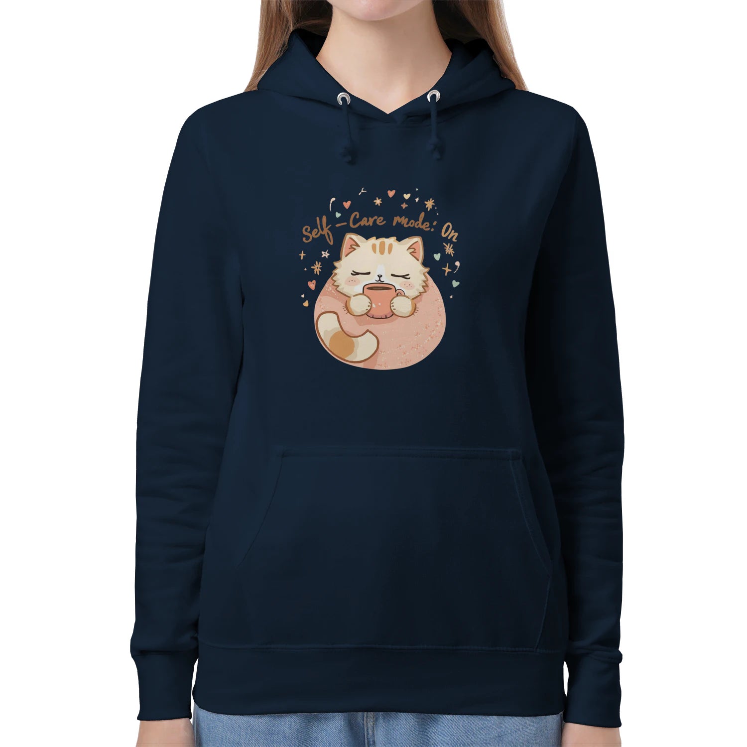 Stitrix Kawaii Hoodie | “Self-Care Mode: On” Cozy Aesthetic Apparel.