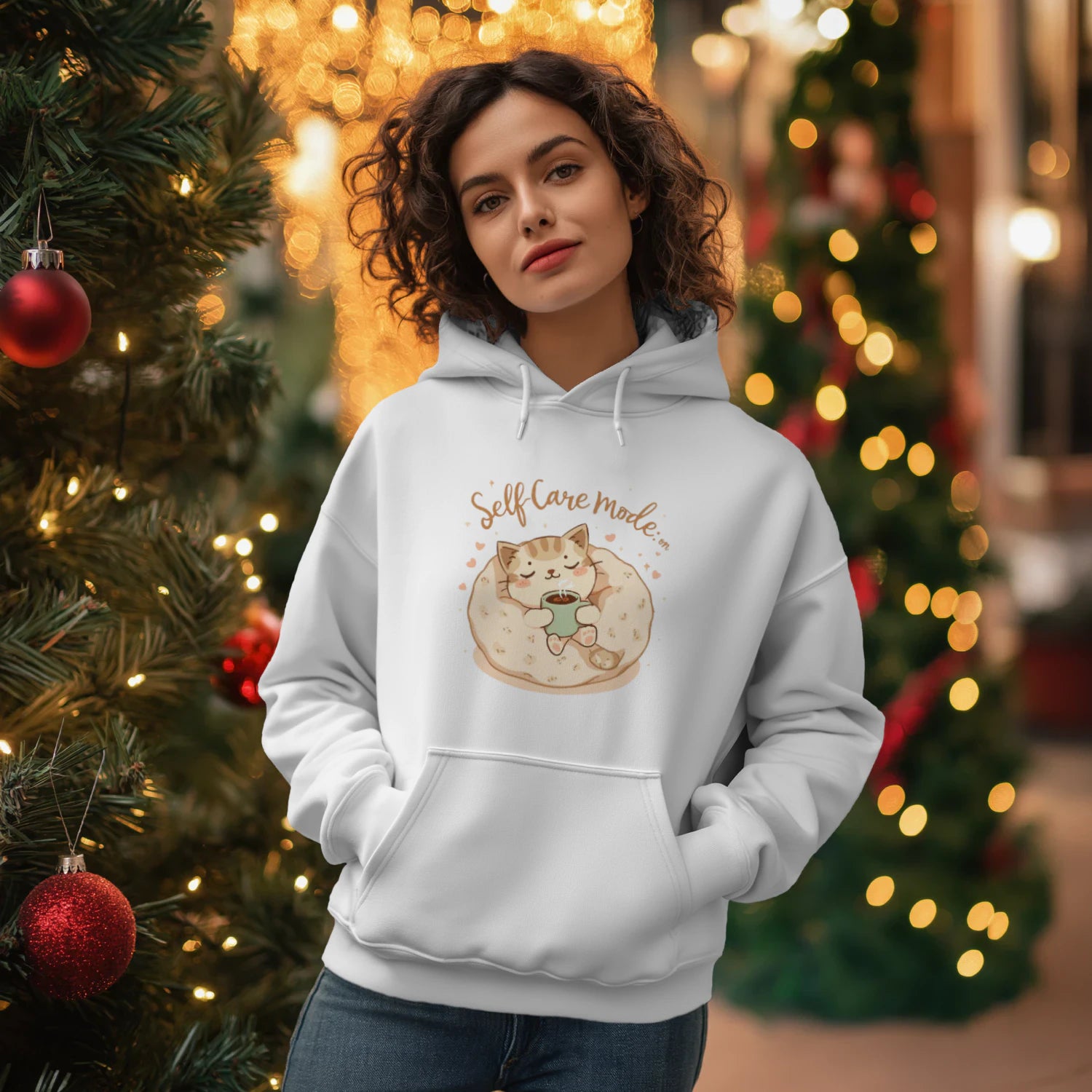 Stitrix Cozy Hoodie | Self-Care Mode On – Wholesome Kawaii Sweatshirt.