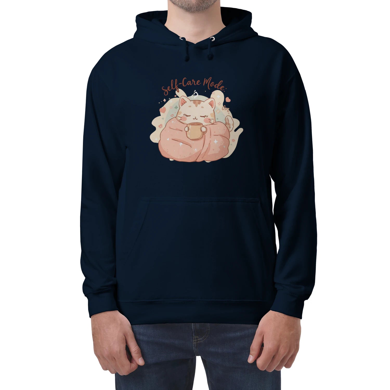 Self-Care Mode On Hoodie – Cozy Kawaii Pastel Sweatshirt by Stitrix.