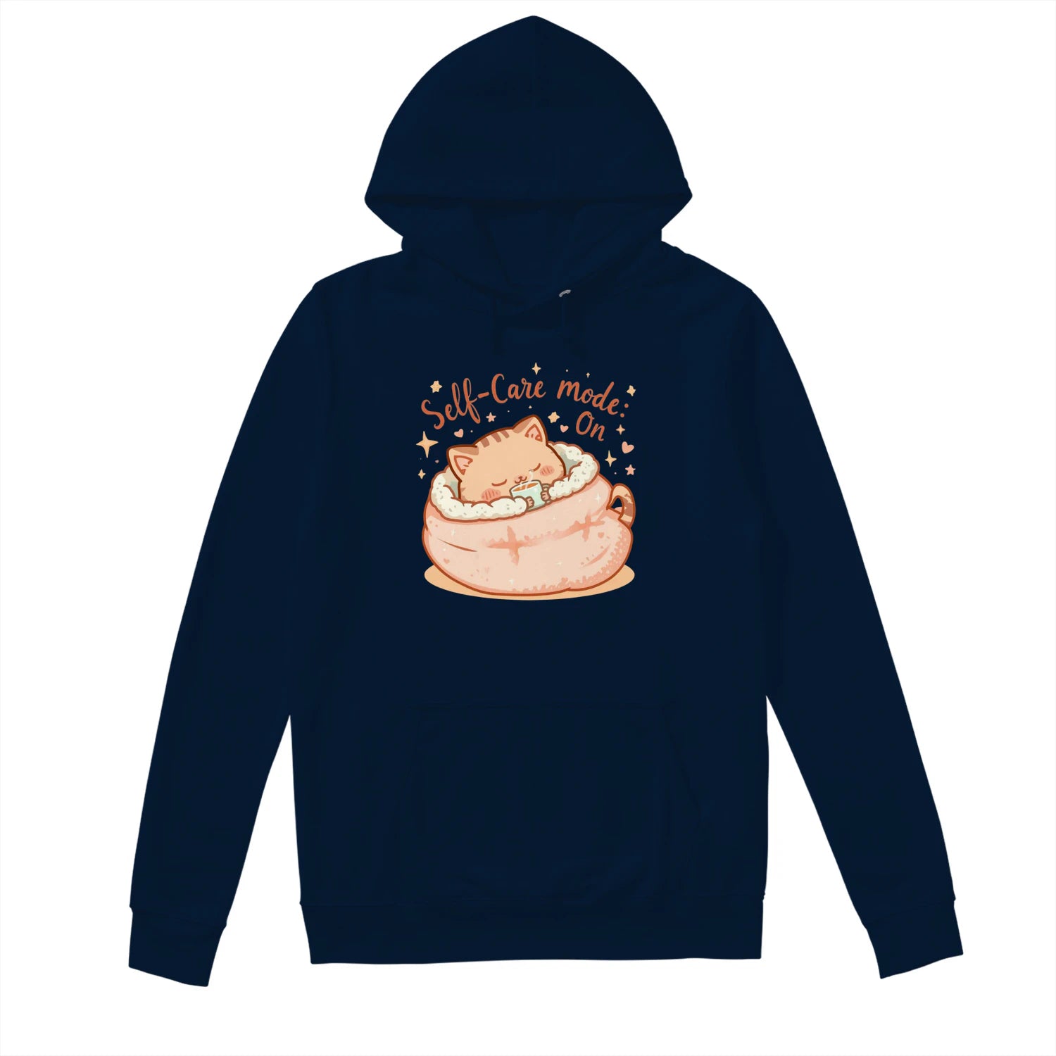Cute Self-Care Hoodie | “Self-Care Mode: On” Cozy Kawaii Design by Stitrix.