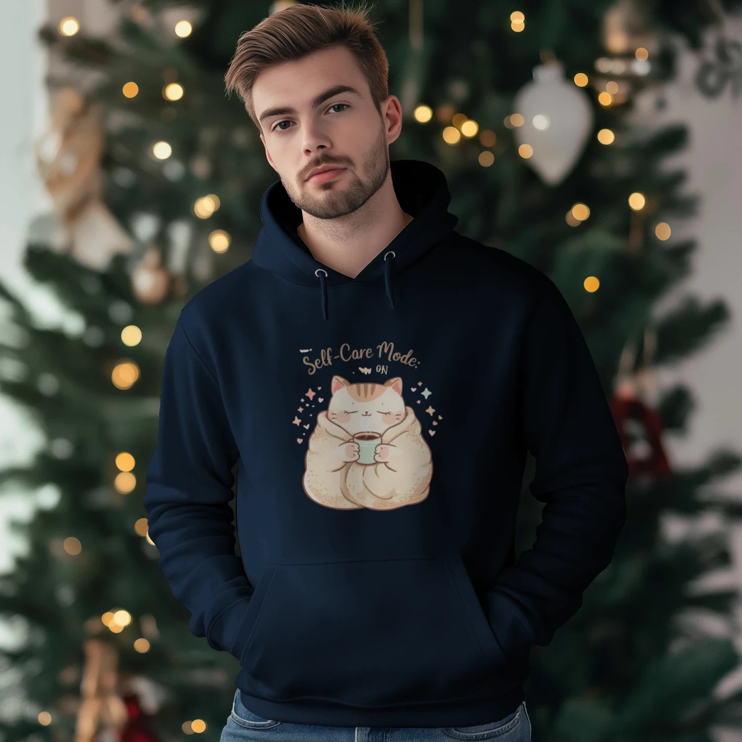 Self-Care Mode: On Hoodie | Cozy Affirmation Sweatshirt by Stitrix.