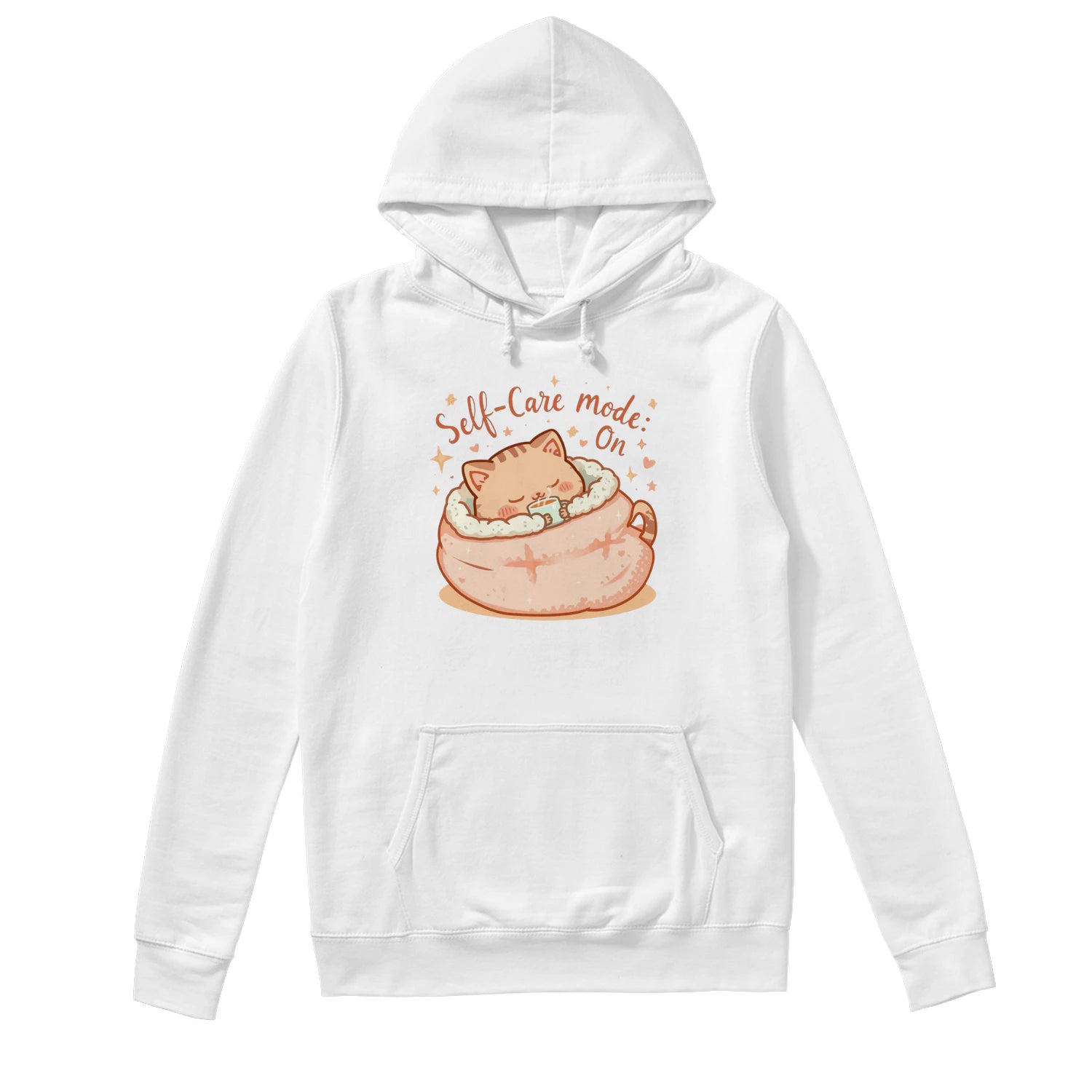Cute Self-Care Hoodie | “Self-Care Mode: On” Cozy Kawaii Design by Stitrix.